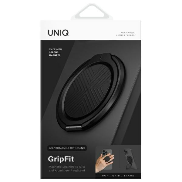 Uniq Gripfit 360 Magnetisk Mount&Kickstand Magnetisk Holder sort/midnat sort