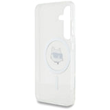 Case Karl Lagerfeld Button Choupette Head Printed Logo MagSafe Samsung Galaxy S25 white