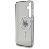 Karl Lagerfeld Button Choupette Head Printed Logo MagSafe Samsung Galaxy S25 case black