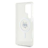 Case Karl Lagerfeld Button Choupette Head Printed Logo MagSafe Samsung Galaxy S25 Ultra hvid