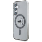 Case Karl Lagerfeld Button Karl Head Printed Logo MagSafe Samsung Galaxy S25 black