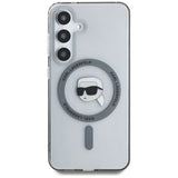 Case Karl Lagerfeld Button Karl Head Printed Logo MagSafe Samsung Galaxy S25 black