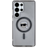 Case Karl Lagerfeld Button Karl Head Printed Logo MagSafe Samsung Galaxy S25 Ultra black