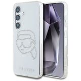 Case Karl Lagerfeld Rhinestones Karl Head Logo Samsung Galaxy S25 transparent