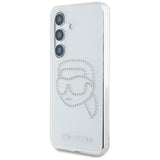 Case Karl Lagerfeld Rhinestones Karl Head Logo Samsung Galaxy S25 transparent