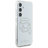 Case Karl Lagerfeld Rhinestones Karl Head Logo Samsung Galaxy S25 transparent