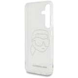 Case Karl Lagerfeld Rhinestones Karl Head Logo Samsung Galaxy S25 transparent