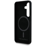 Karl Lagerfeld Silicone Double Heads And Circle MagSafe Samsung Galaxy S25 Plus case black
