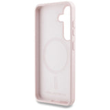 Karl Lagerfeld Silicone Double Heads And Circle MagSafe Samsung Galaxy S25 Plus Case Pink