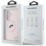 Karl Lagerfeld Silicone Double Heads And Circle MagSafe Samsung Galaxy S25 Plus Case Pink