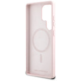 Karl Lagerfeld Silicone Double Heads And Circle MagSafe Samsung Galaxy S25 Ultra Case Pink