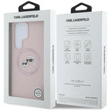 Karl Lagerfeld Silicone Double Heads And Circle MagSafe Samsung Galaxy S25 Ultra Case Pink