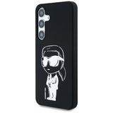 Case Karl Lagerfeld Silicone Graffiti Ikonik Printed Logo MagSafe Samsung Galaxy S25 black
