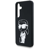 Case Karl Lagerfeld Silicone Graffiti Ikonik Printed Logo MagSafe Samsung Galaxy S25 black