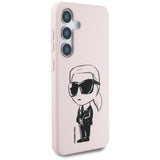Case Karl Lagerfeld Silicone Graffiti Ikonik Printed Logo MagSafe Samsung Galaxy S25 pink