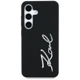 Case Karl Lagerfeld Silicone Metal Signature Logo Samsung Galaxy S25 black