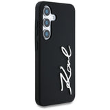 Case Karl Lagerfeld Silicone Metal Signature Logo Samsung Galaxy S25 black