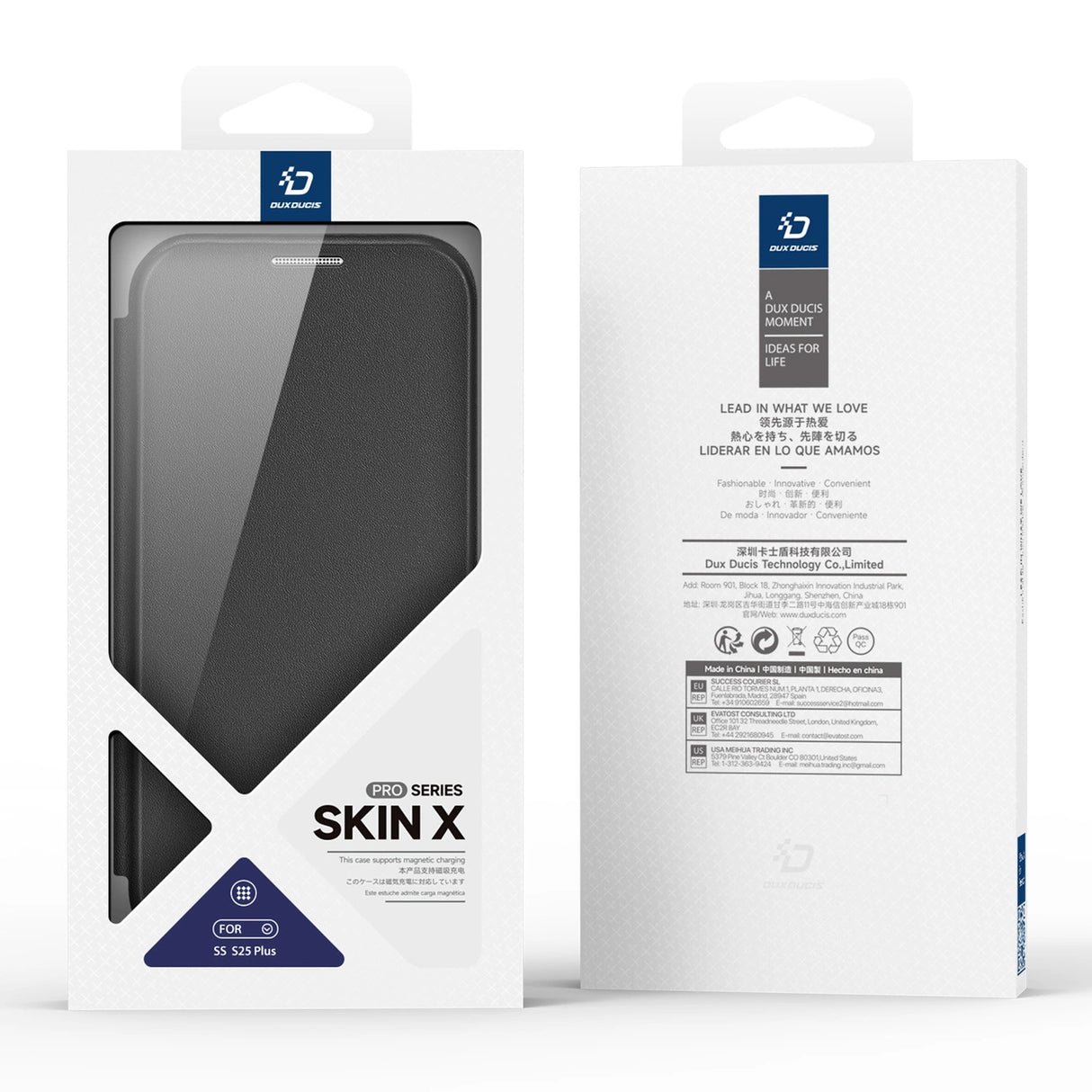 Dux Ducis Skin X Pro case for Samsung Galaxy S25+ with MagSafe and wallet - black