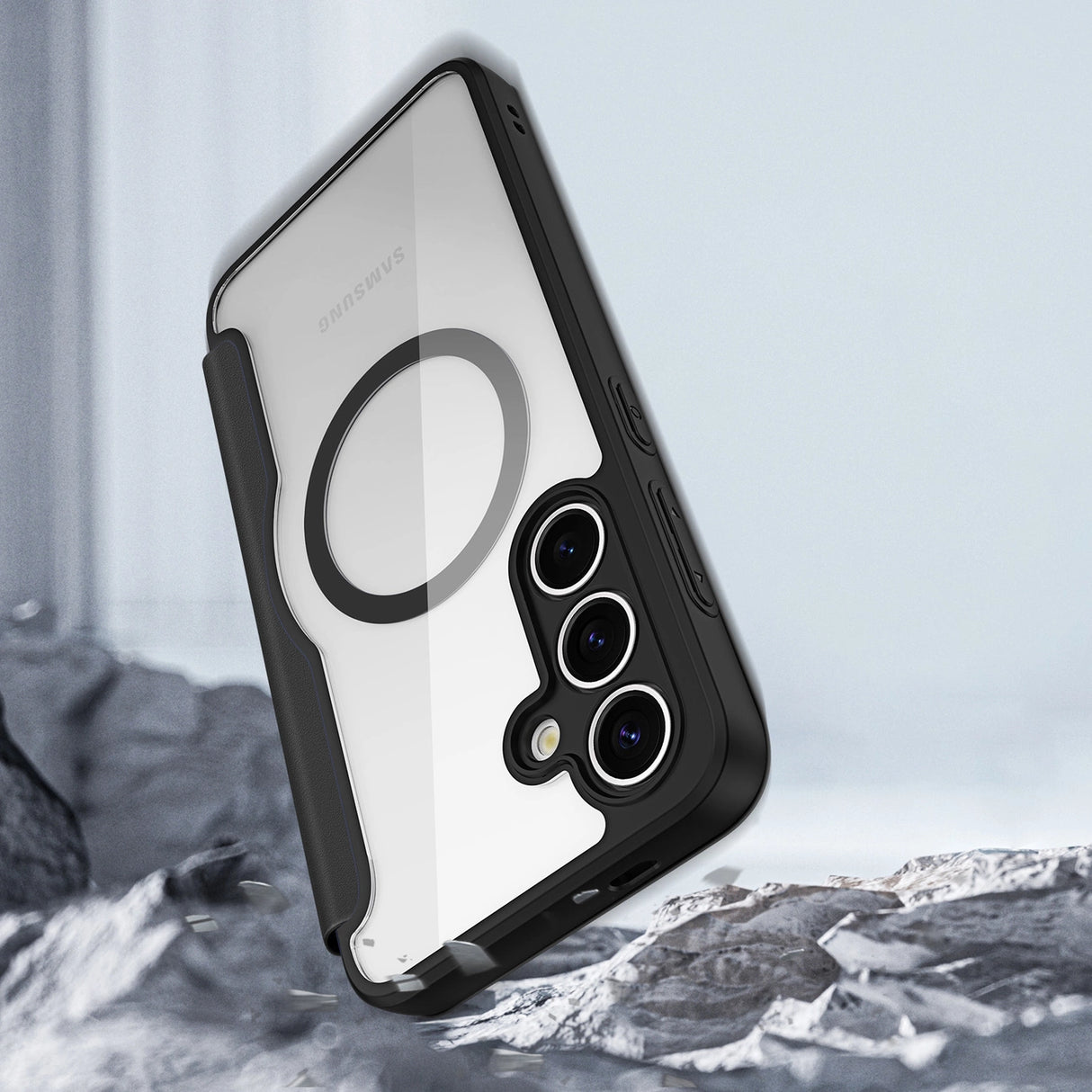 Dux Ducis Skin X Pro case for Samsung Galaxy S25+ with MagSafe and wallet - black