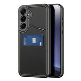 Dux Ducis Rafi II Case for Samsung Galaxy S25 with Stand and Wallet - Black