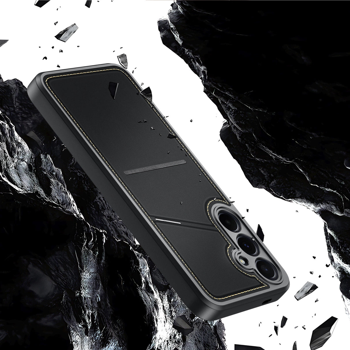 Dux Ducis Rafi II Case for Samsung Galaxy S25+ with Stand and Wallet - Black