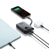 Joyroom JR-PBF17 22.5W 10000mAh Powerbank med indbygget USB-C-kabel + 0.25cm USB-C-kabel - sort