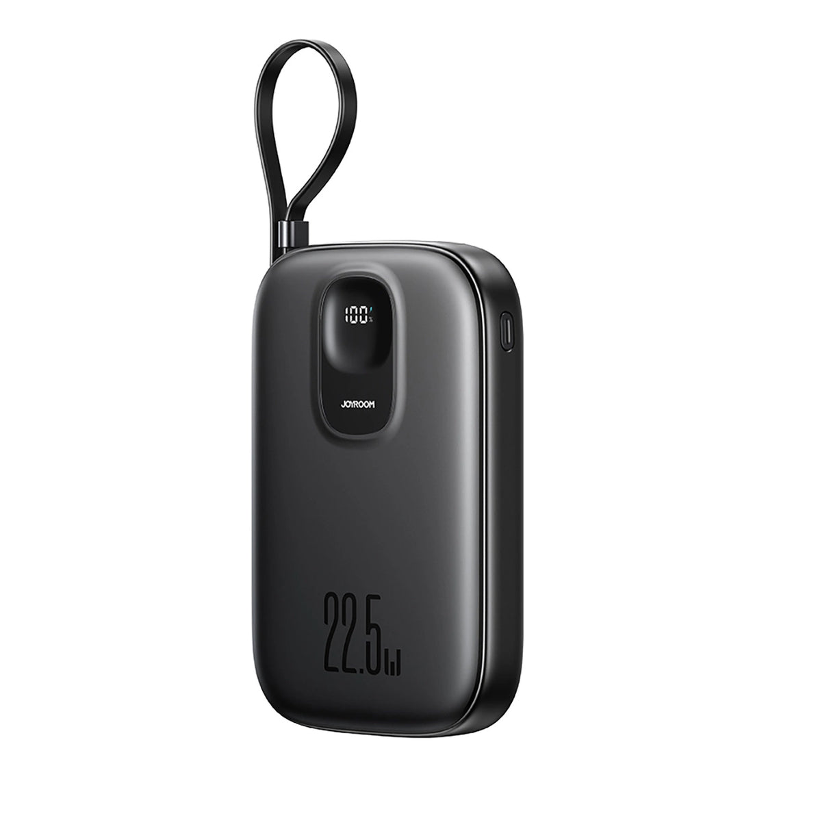 Joyroom JR-PBF18 22.5W 10000mAh Powerbank med indbygget Lightning-kabel + USB-C-kabel 0,25 cm - sort