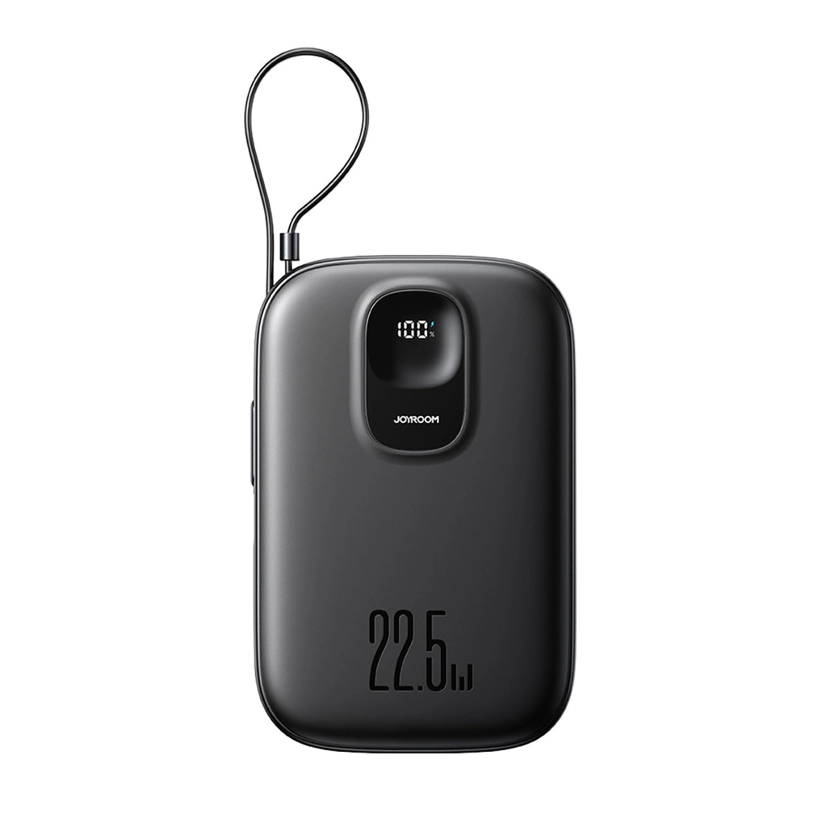 Joyroom JR-PBF18 22.5W 10000mAh Powerbank med indbygget Lightning-kabel + USB-C-kabel 0,25 cm - sort