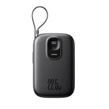 Joyroom JR-PBF18 22.5W 10000mAh Powerbank med indbygget Lightning-kabel + USB-C-kabel 0,25 cm - sort