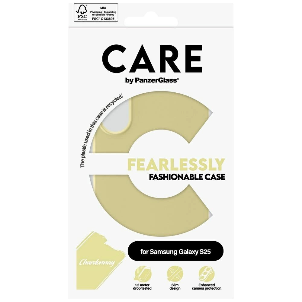 CARE af PanzerGlass Fashion Case til Samsung Galaxy S25 - Gul
