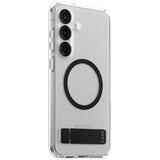 CARE af PanzerGlass Feature Black Kickstand & QI Case til Samsung Galaxy S25+ - Transparent
