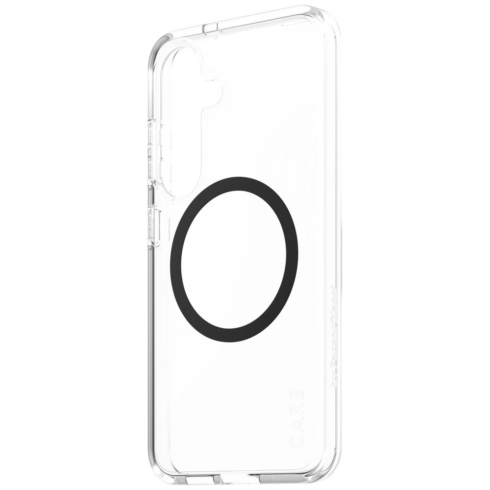 CARE af PanzerGlass Flagship Urban Combat Black QI Case til Samsung Galaxy S25 - Transparent