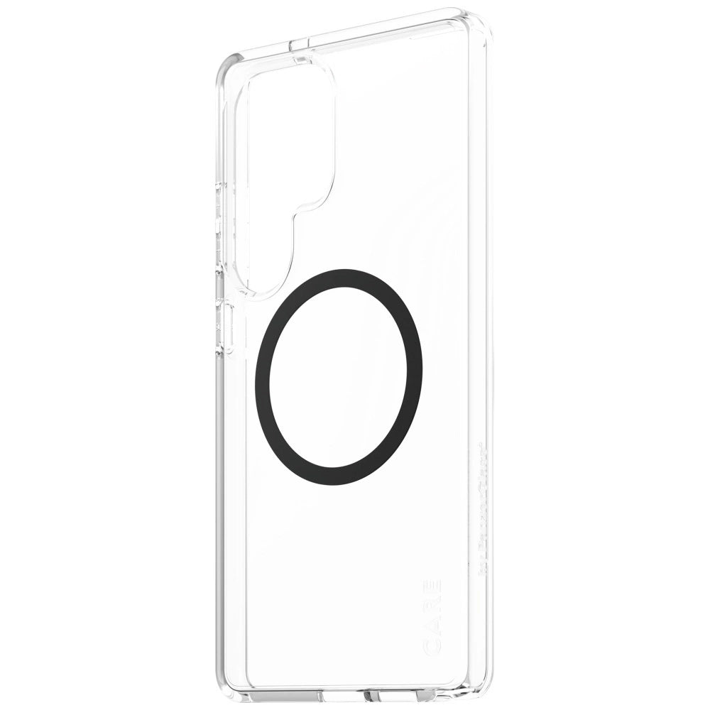 CARE af PanzerGlass Flagship Urban Combat Black QI Case til Samsung Galaxy S25 Ultra - Transparent