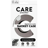 CARE af PanzerGlass Flagship Urban Combat Black QI Case til Samsung Galaxy S25+ - Halvt gennemsigtig røg