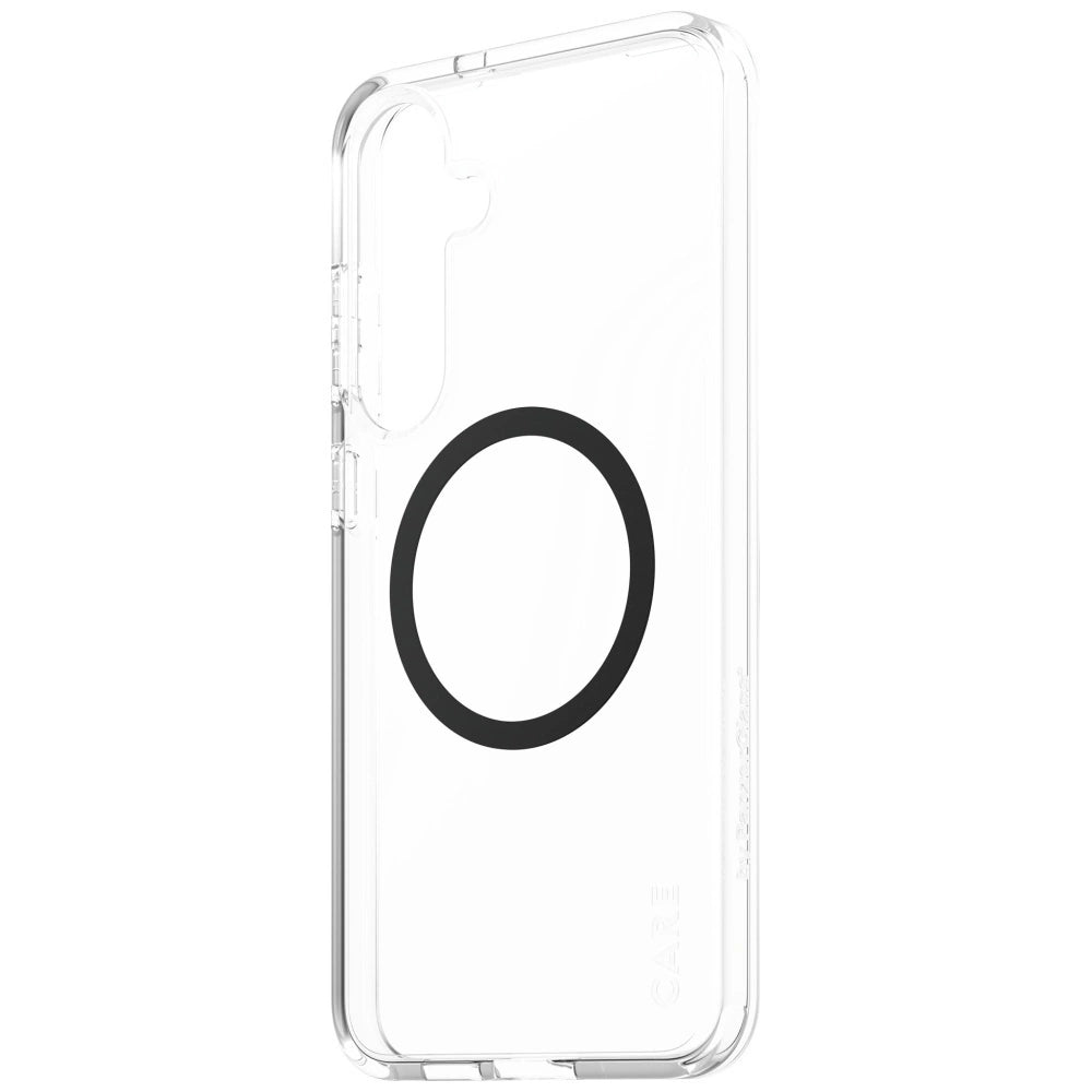 CARE af PanzerGlass Flagship Urban Combat Black QI Case til Samsung Galaxy S25+ - Gennemsigtig