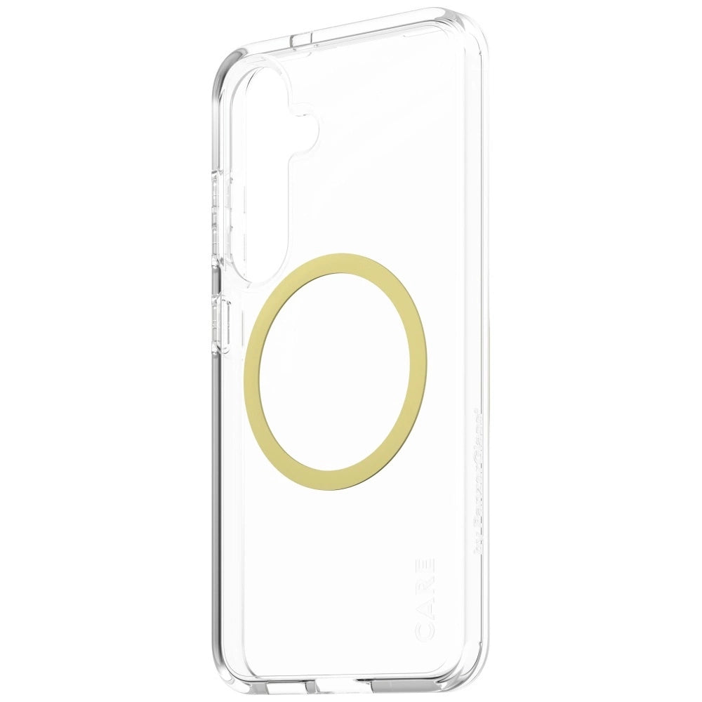 CARE af PanzerGlass Flagship Urban Combat Chardonnay QI Case til Samsung Galaxy S25 - Transparent