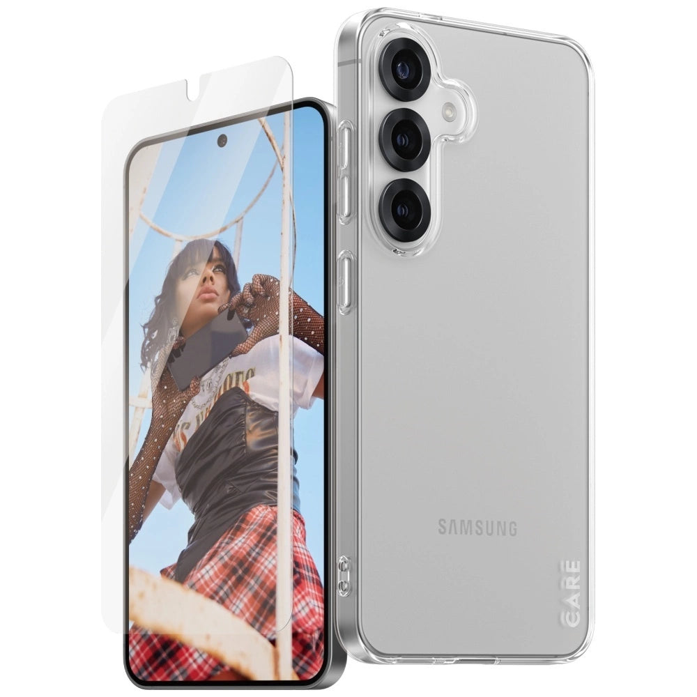 CARE af PanzerGlass Fashion 2in1 Case+Glass beskyttelse sæt til Samsung Galaxy S25