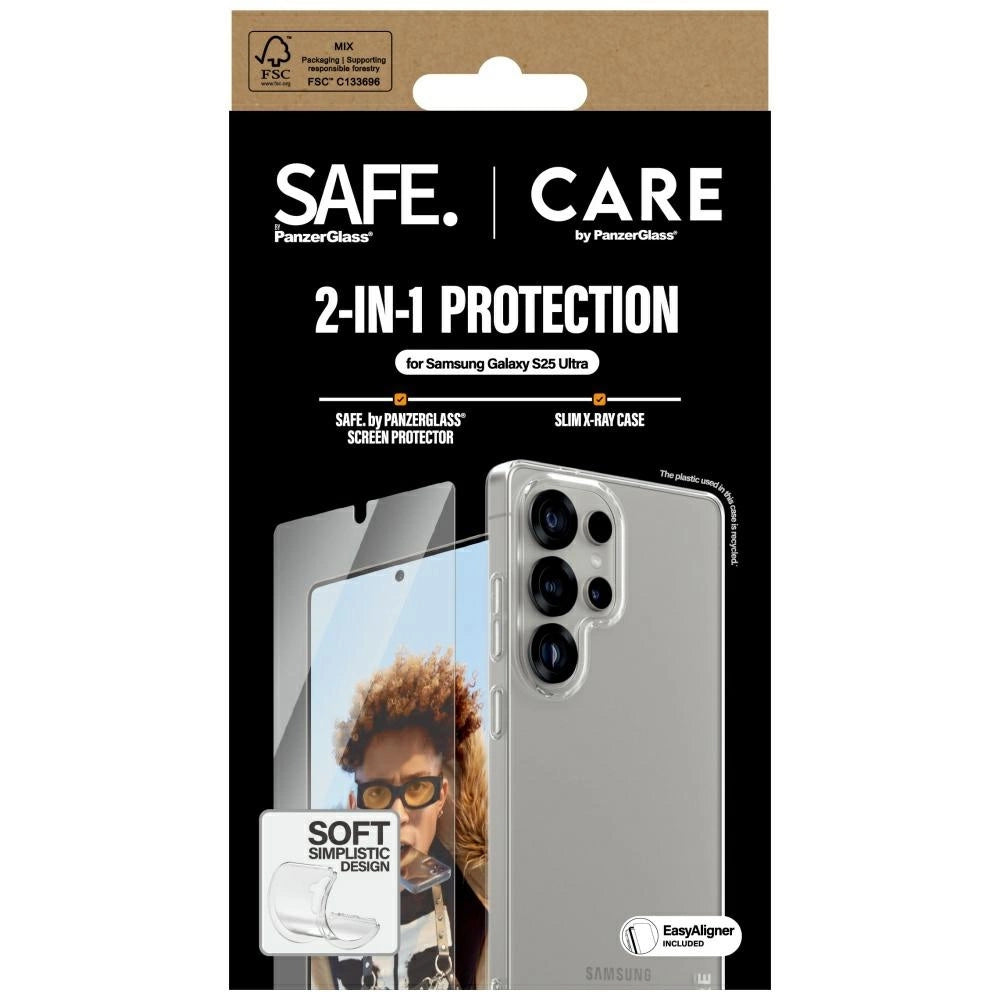 CARE af PanzerGlass Fashion 2in1 Case+Glass beskyttelse sæt til Samsung Galaxy S25 Ultra