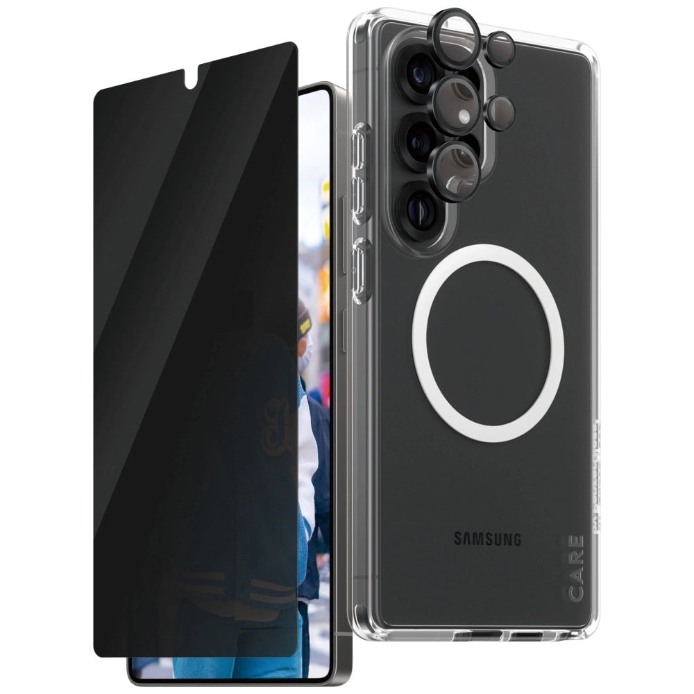 CARE af PanzerGlass Flagship 3in1 Case + Privacy Glass + Lens til Samsung Galaxy S25 Ultra