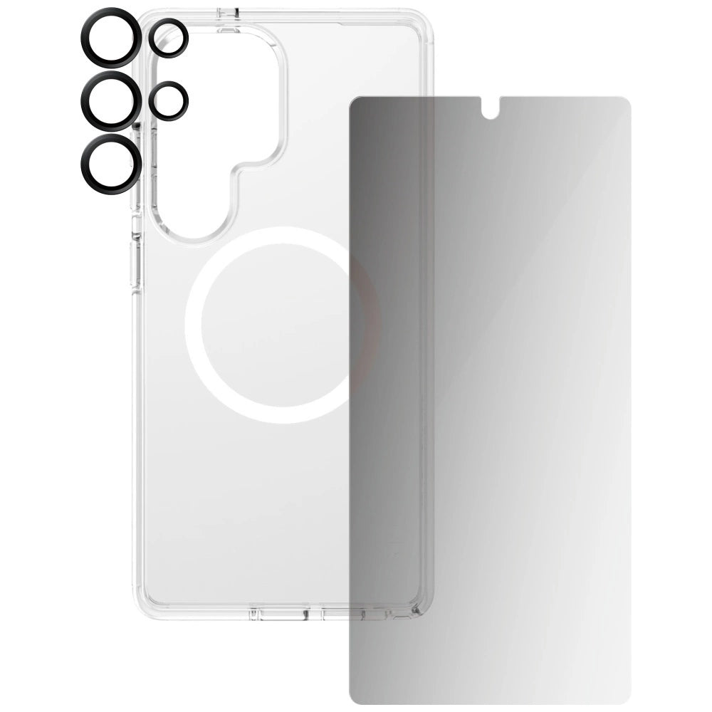 CARE af PanzerGlass Flagship 3in1 Case + Privacy Glass + Lens til Samsung Galaxy S25 Ultra