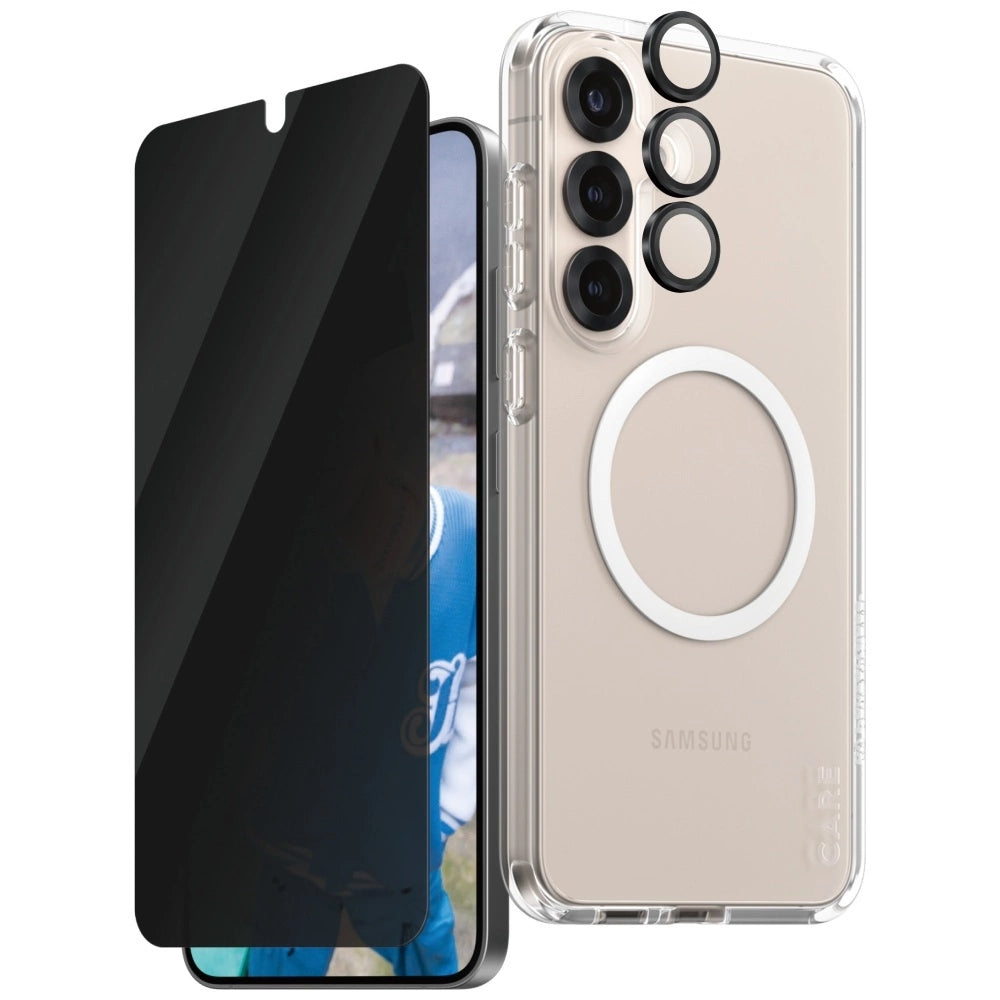 CARE af PanzerGlass Flagship 3in1 Case + Privacy Glass + Lens til Samsung Galaxy S25+