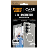 CARE af PanzerGlass Flagship 3in1 Case + Glass + Lens Protective Kit til Samsung Galaxy S25 Ultra