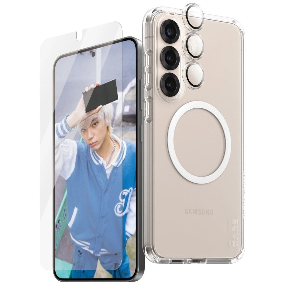 CARE af PanzerGlass Flagship 3in1 Case + Glass + Lens Protective Kit til Samsung Galaxy S25+