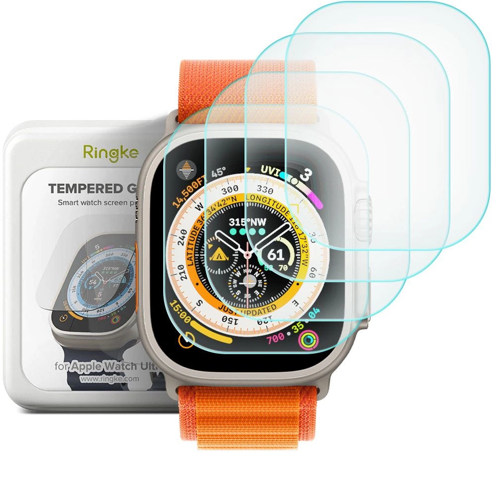 Ringke ID FC Glass 4-pakke hærdet glas til Apple Watch Ultra 1 / 2 (49 mm)