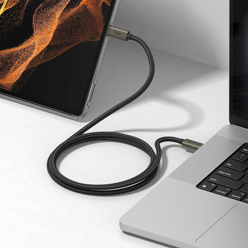 Ringke USB-C 3.2 Gen. PD240W Kabel 100 cm - sort