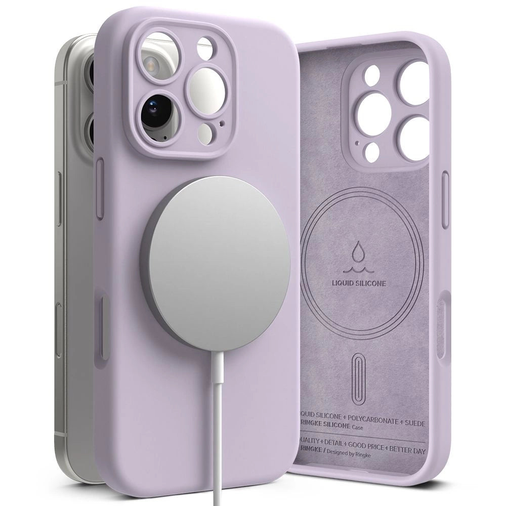 Ringke Silicone MagSafe iPhone 16 Pro Case - lilla