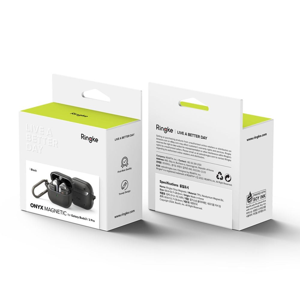 Ringke Onyx MagSafe Case for Samsung Galaxy Buds 3 / 3 Pro - Black