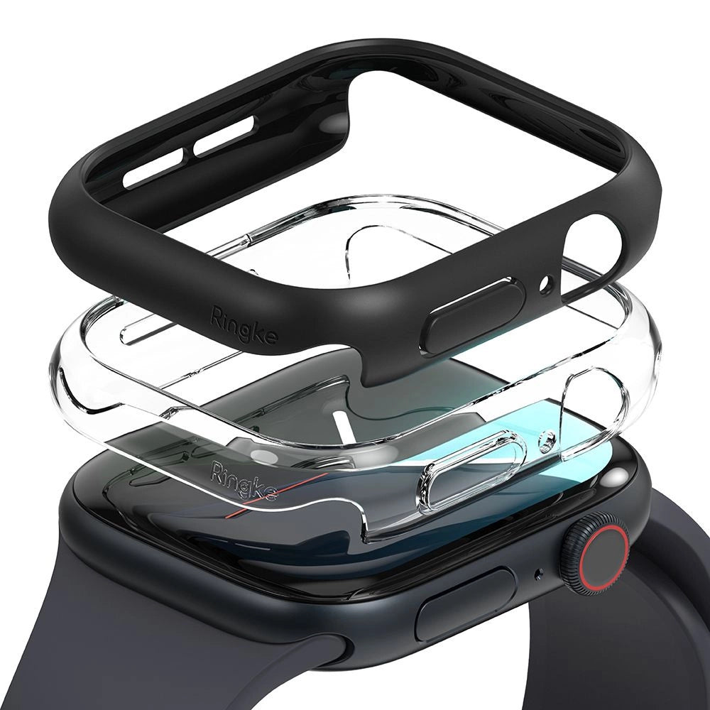 Ringke Slim 2-pack Case til Apple Watch 10 46mm - Klar og matt sort