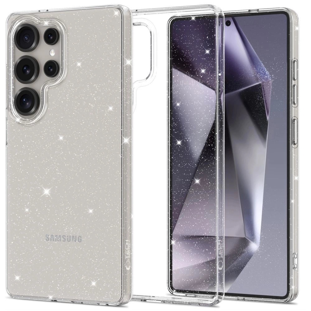 Tech-Protect FlexAir Case til Samsung Galaxy S25 Ultra - Clear-Glitter