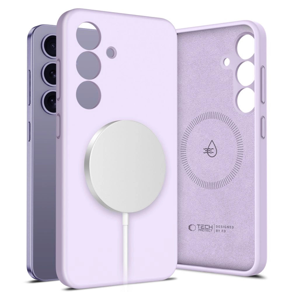 Tech-Protect flydende silikone MagSafe Case til Samsung Galaxy S25+ - Pink